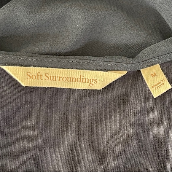 Soft Surroundings Women's Navy Blue Asymmetrical Lagenlook Tunic Top Size M - Picture 7 of 8